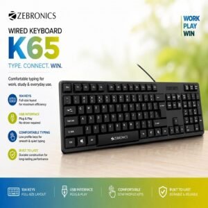 zebronics k65 wired keyboard