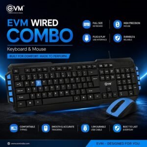 evm wired keyboard & mouse combo